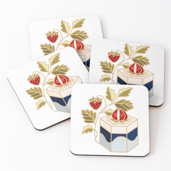 Item preview, Strawberry cake and blue wave designed and sold by artflorara.
