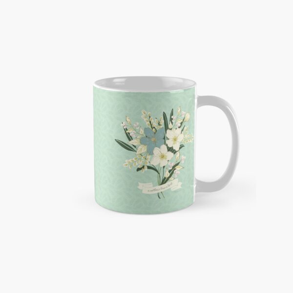A Mother's Love is Best Illustrated Floral Art Classic Mug