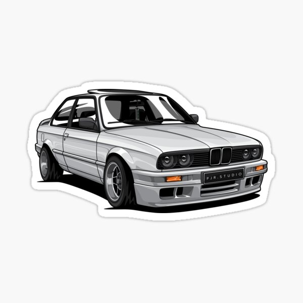 E30 Stance (White) Sticker