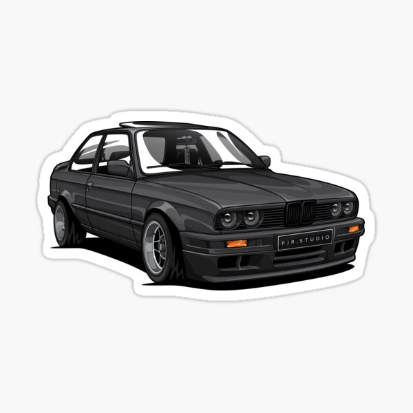 E30 Stance (Black) Sticker