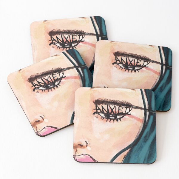 Item preview, Retro Vintage Pin Up Comic Anxiety Girl Aesthetic Illustration designed and sold by florencethefool.