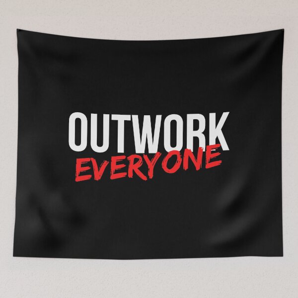 Item preview, Outwork Everyone - White and Red Text - Limitless Mindset designed and sold by CWolff.