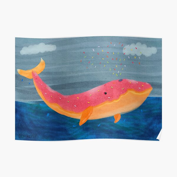 Donut Whale Poster