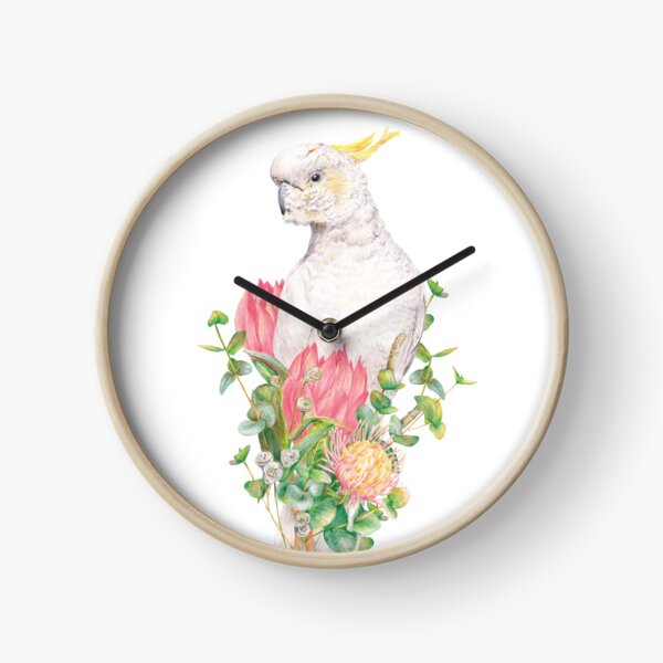 Item preview, Australian Sulphur-Crested Cockatoo || Floral Bird designed and sold by Kayla Reay.