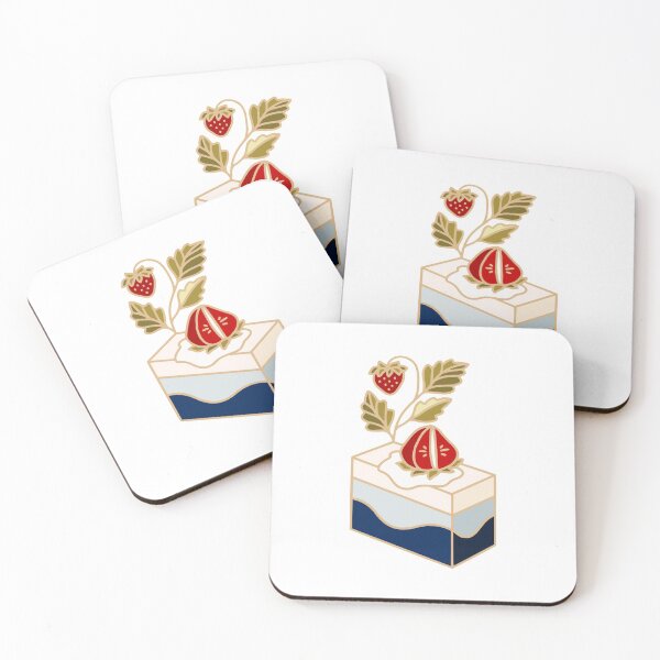 Item preview, Strawberry cake with blue wave designed and sold by artflorara.