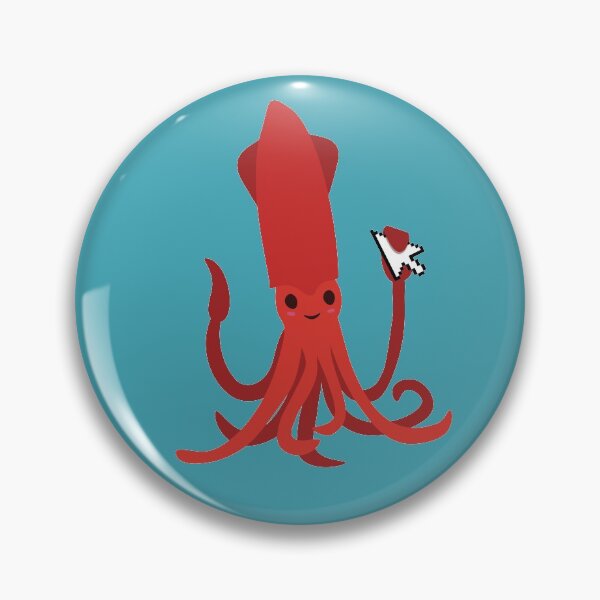 Item preview, Happy Squid with Cursor designed and sold by TheGalaxyKat.