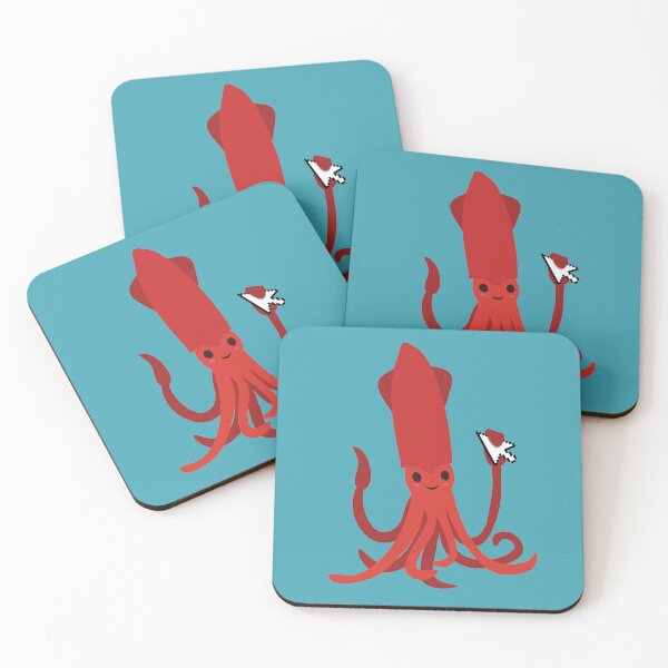 Item preview, Happy Squid with Cursor designed and sold by TheGalaxyKat.