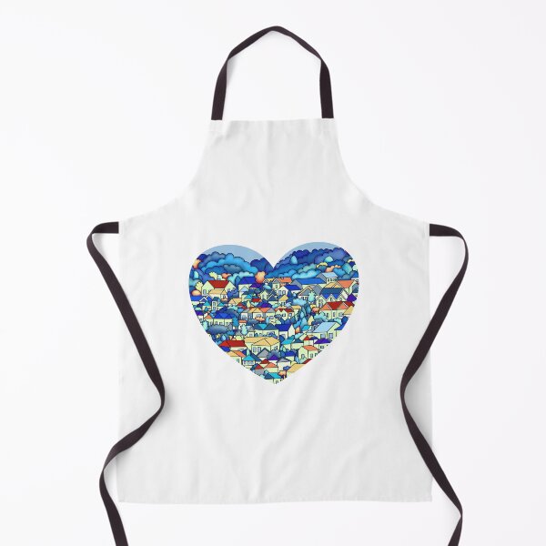 Item preview, Hearts & Houses blue designed and sold by lynhurring.
