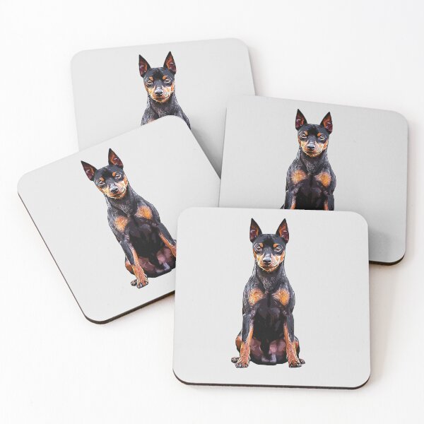 Item preview, Miniature Pinscher Toy Black and Tan Cute Puppy Dog designed and sold by ElegantCat.