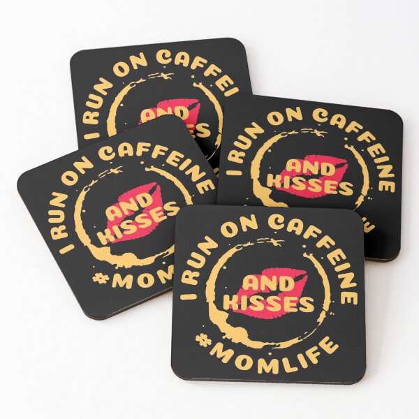 Item preview, I Run on Caffeine and Kisses Momlife Mother's Day designed and sold by TKsTees.