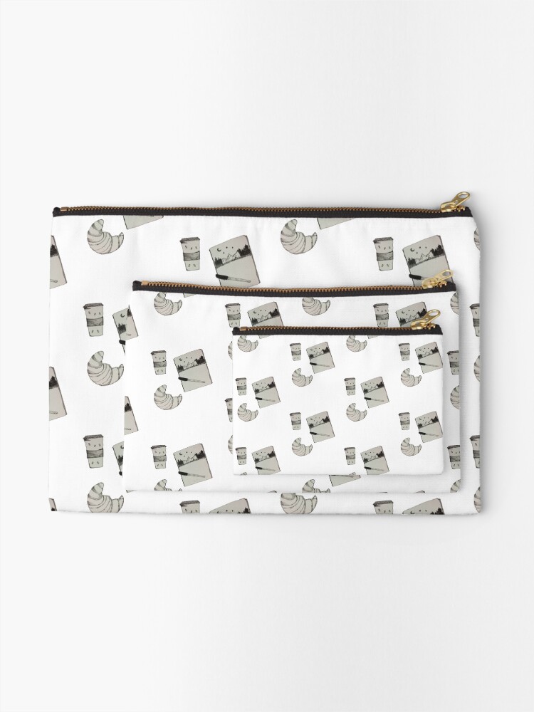 Thumbnail 2 of 4, Zipper Pouch, Coffee and Travel designed and sold by Rudravi.