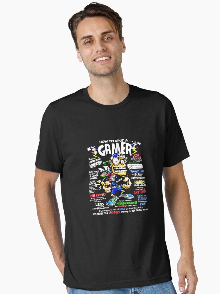Thumbnail 1 of 7, Essential T-Shirt, How To Spot A Gamer designed and sold by angela45smith.