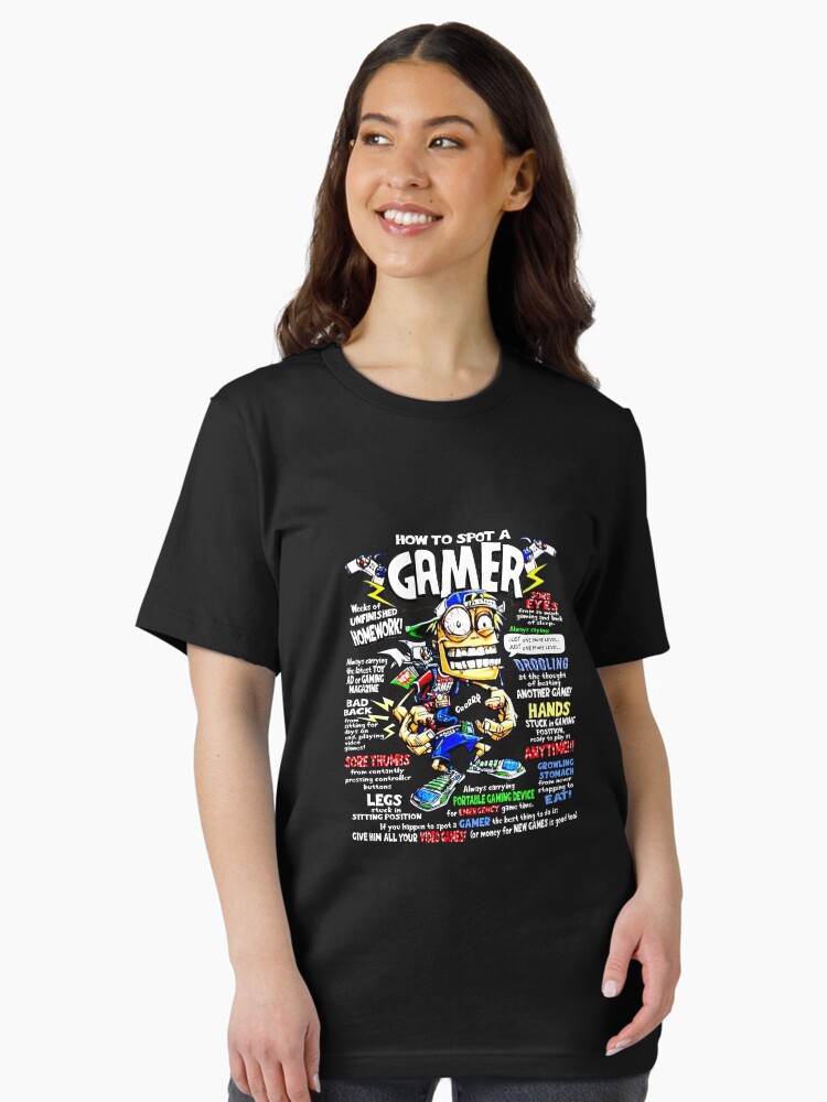 Thumbnail 2 of 7, Essential T-Shirt, How To Spot A Gamer designed and sold by angela45smith.