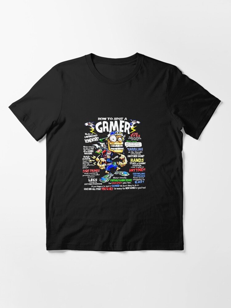 Thumbnail 3 of 7, Essential T-Shirt, How To Spot A Gamer designed and sold by angela45smith.