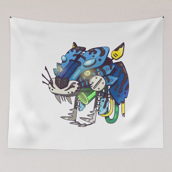 Item preview, Robo Tiger Blue designed and sold by WeFourCrows.