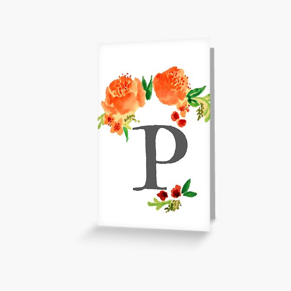 Floral Monogram Watercolor Letter M Postcard for Sale by SaraLoone