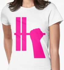 WORKOUT BAR - PINK Women's Fitted T-Shirt