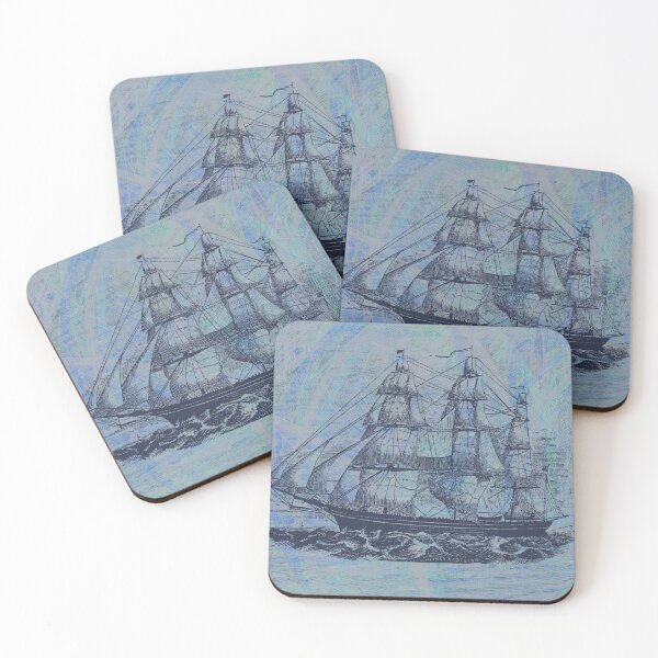 Item preview, Nautical Blue Ship designed and sold by Tibri Designs.