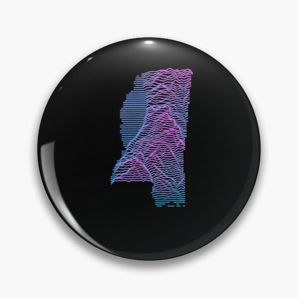 Item preview, Retro Mississippi Elevation Map Synthwave designed and sold by cstats.