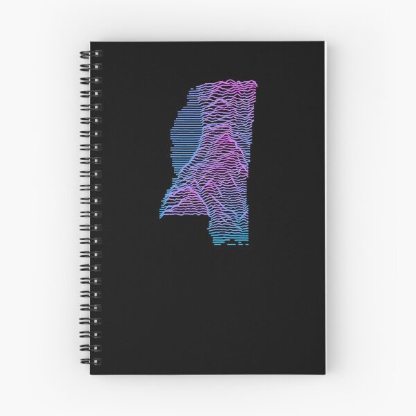 Item preview, Retro Mississippi Elevation Map Synthwave designed and sold by cstats.