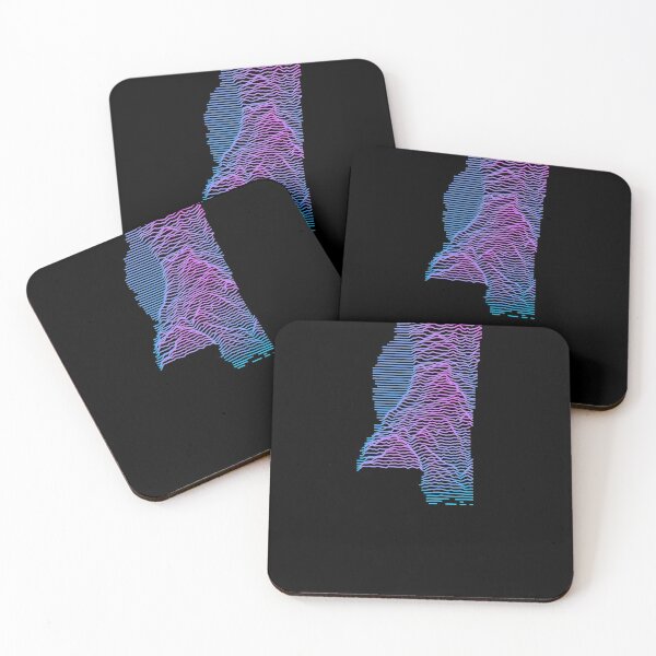 Item preview, Retro Mississippi Elevation Map Synthwave designed and sold by cstats.