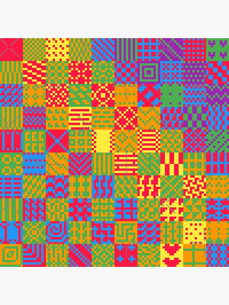 Pixel Pattern Checkerboard Mix Artwork