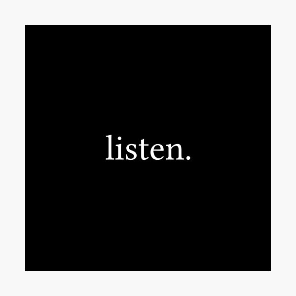 Item preview, Listen. designed and sold by Jamila Benito.