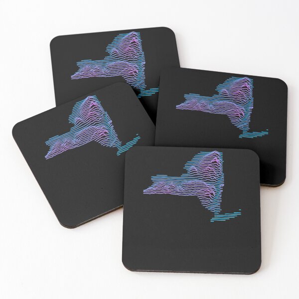 Item preview, Retro New York Elevation Map Synthwave designed and sold by cstats.