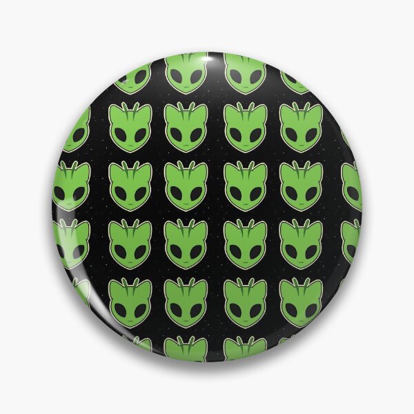 Item preview, Kitty Green Alien Pattern designed and sold by Kaijukat.