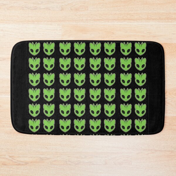 Item preview, Kitty Green Alien Pattern designed and sold by Kaijukat.