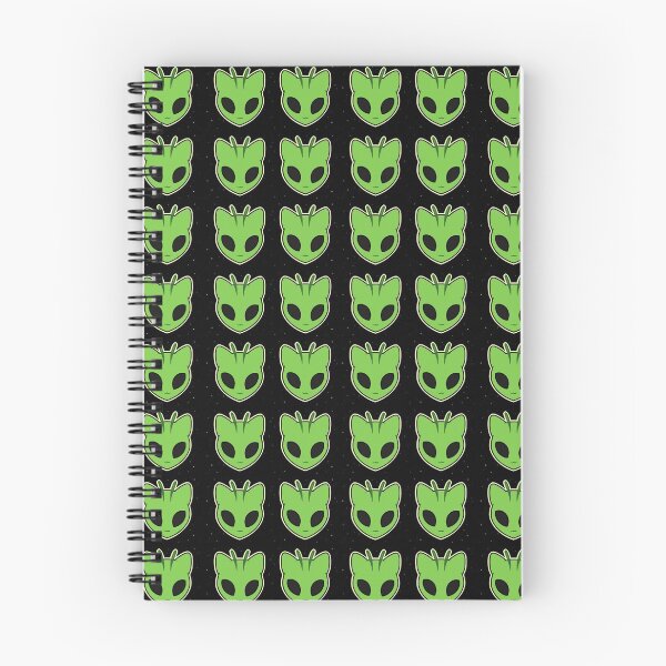 Item preview, Kitty Green Alien Pattern designed and sold by Kaijukat.