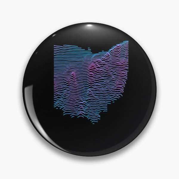 Item preview, Retro Ohio Elevation Map Synthwave designed and sold by cstats.