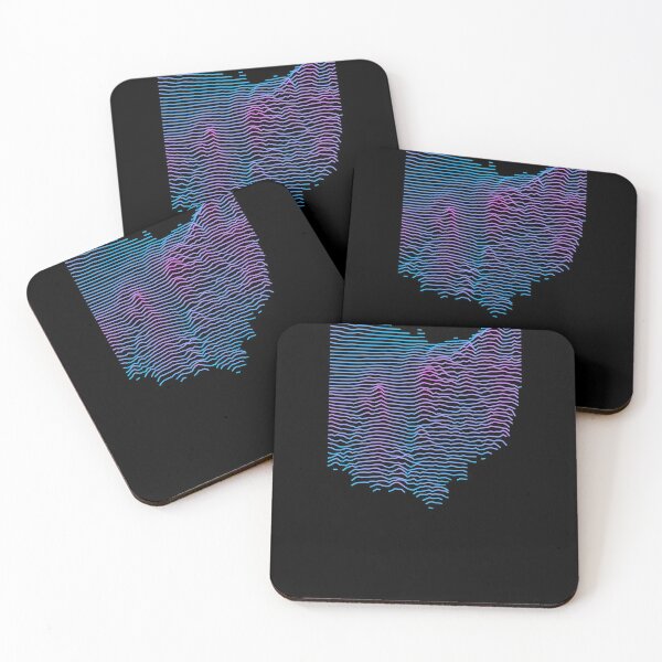 Item preview, Retro Ohio Elevation Map Synthwave designed and sold by cstats.
