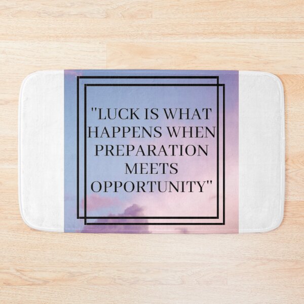 Item preview, luck is what happens when preparation meets opportunity Canvas Mounted Print designed and sold by CornerStore007.