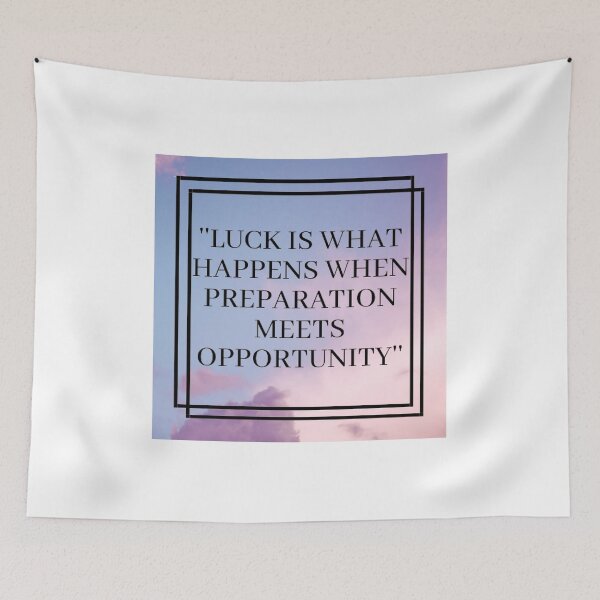 Item preview, luck is what happens when preparation meets opportunity Canvas Mounted Print designed and sold by CornerStore007.