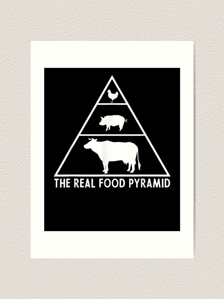 "The Real Food Pyramid For Carnivores " Art Print for Sale by beatabea ...