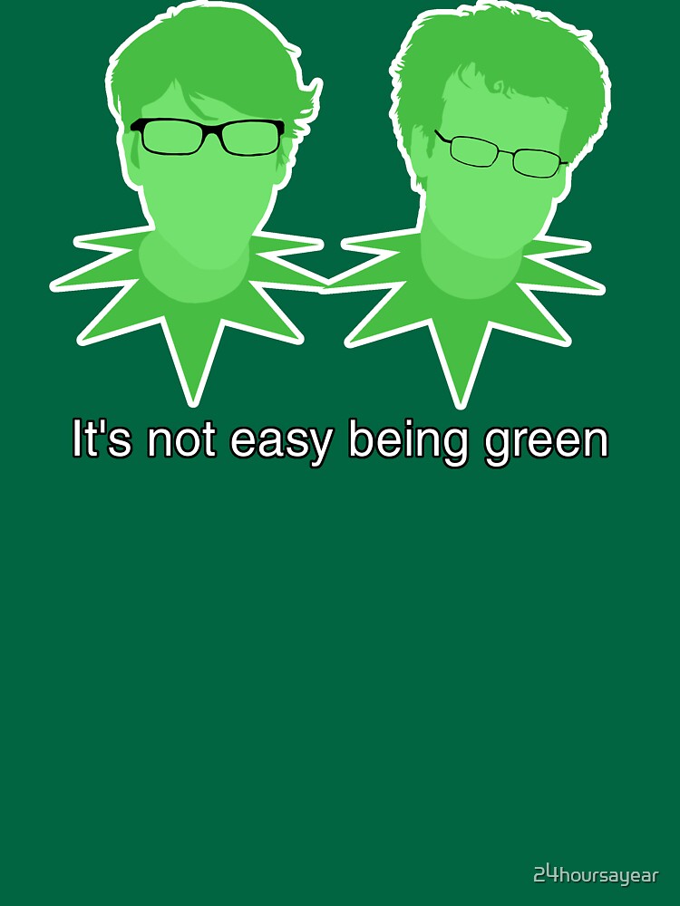 "It's not easy being Green" Tshirt for Sale by 24hoursayear