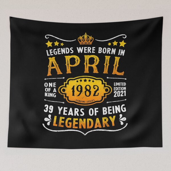 Item preview, Vintage April 39th Birthday For Men 1982 39 Years Old  designed and sold by beatabea.
