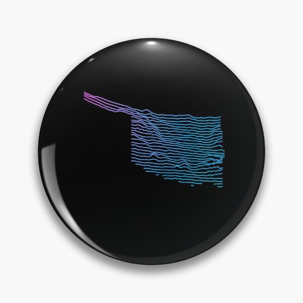 Item preview, Retro Oklahoma Topography Elevation Map Synthwave designed and sold by cstats.