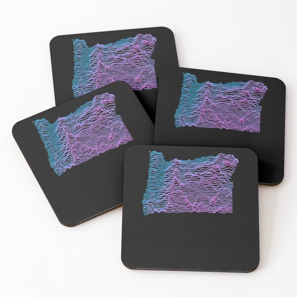 Item preview, Retro Oregon Topography Elevation Map Synthwave designed and sold by cstats.