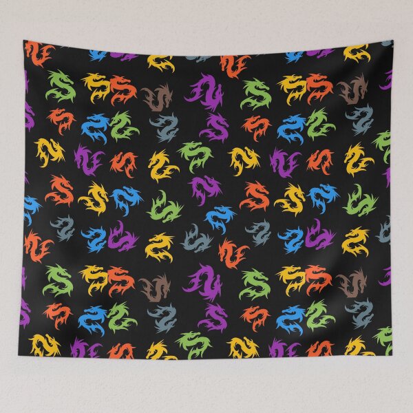 Item preview, WHIMSICAL COLORFUL CHINESE DRAGON PATTERN designed and sold by samArtline.