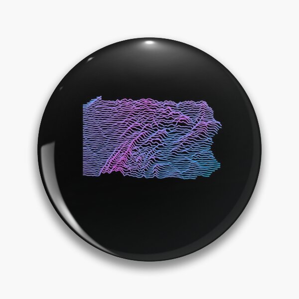 Item preview, Retro Pennsylvania Elevation Map Synthwave designed and sold by cstats.