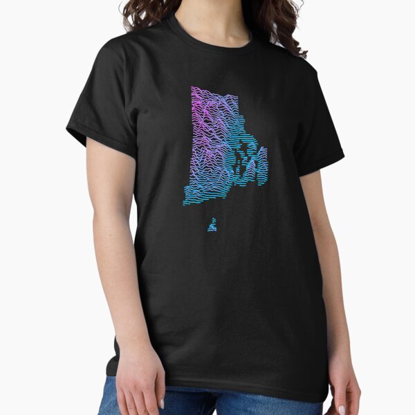Item preview, Retro Rhode Island Elevation Map Synthwave designed and sold by cstats.