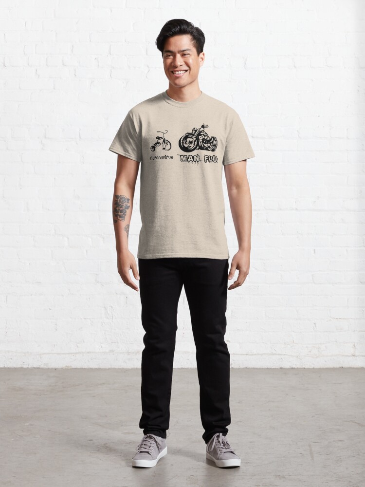 Alternate view of Coronavirus COVID-19 Man Flu Bikes Comparison Classic T-Shirt