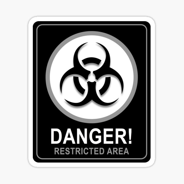 Artikel-Vorschau von Warnschild für biologische Gefahrenstoffe, designt und verkauft von AlienStickers.