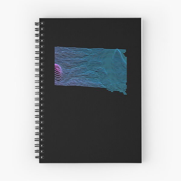 Item preview, Retro South Dakota Elevation Map Synthwave designed and sold by cstats.
