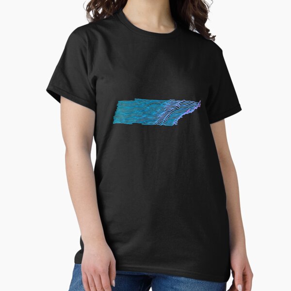 Item preview, Retro Tennessee Topography Elevation Map Synthwave designed and sold by cstats.