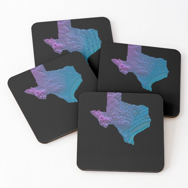 Item preview, Retro Texas Lone Star Elevation Map Synthwave designed and sold by cstats.