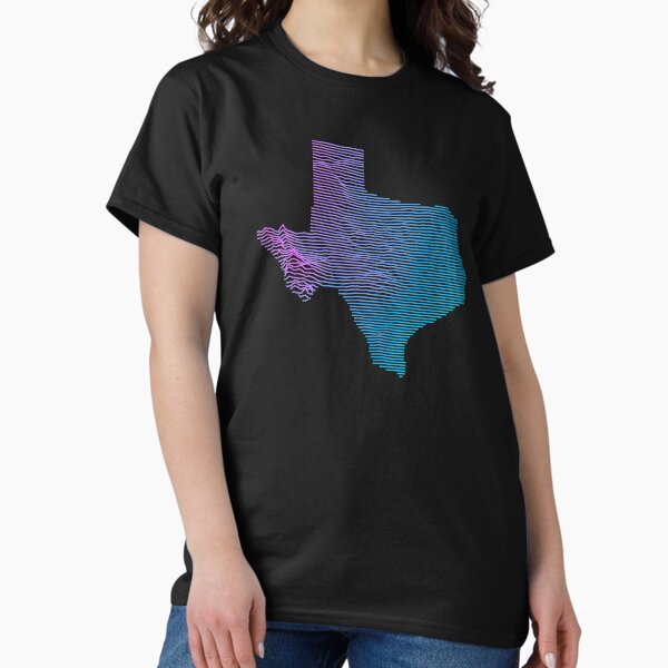 Item preview, Retro Texas Lone Star Elevation Map Synthwave designed and sold by cstats.