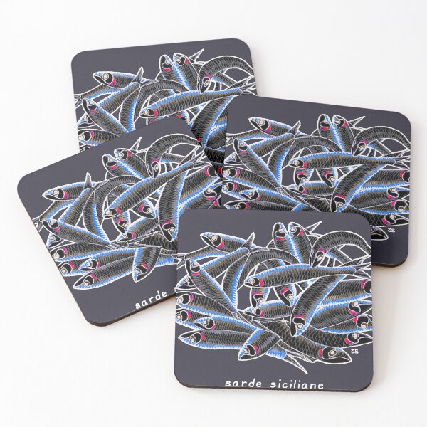 Item preview, Black Sardines, white text designed and sold by Scopipodd.